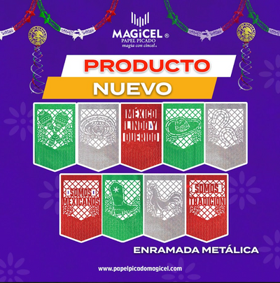 Enramada Metálica 1/4 Fiesta Mexicana Tricolor