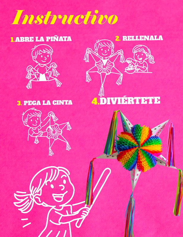 Estrella Piñata # 2 Plata Multicolor