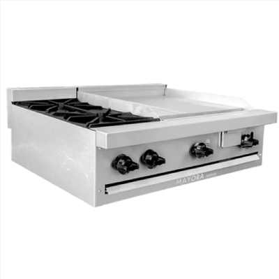 Estufa triple y asador